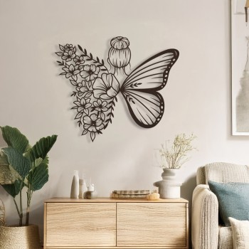 Διακοσμητικό τοίχου Terfia pakooworld μαύρο μεταλλικό 60x0,15x60εκ