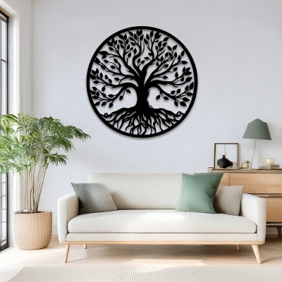 Διακοσμητικό τοίχου Treelife pakooworld μαύρο μεταλλικό Φ80x0,15εκ