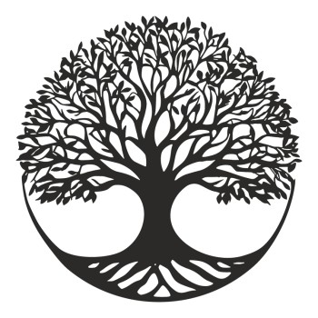 Διακοσμητικό τοίχου Lifeto pakooworld μαύρο μεταλλικό Φ80x0,15εκ