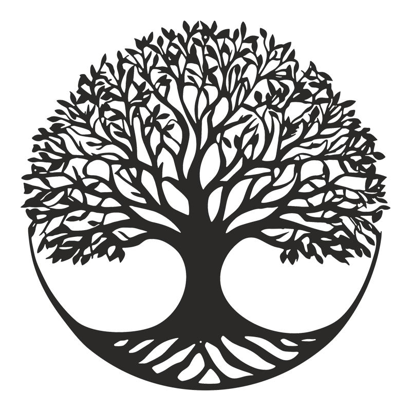 Διακοσμητικό τοίχου Lifeto pakooworld μαύρο μεταλλικό Φ80x0,15εκ