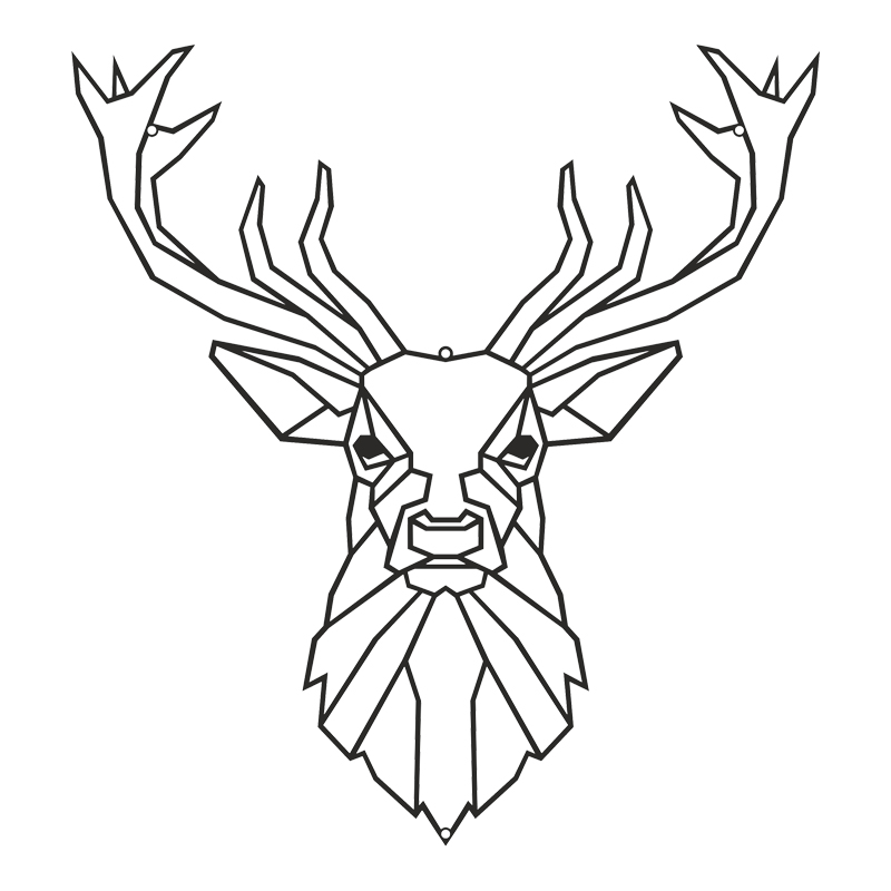 Διακοσμητικό τοίχου Stagio pakooworld μαύρο μεταλλικό 40x0,15x40εκ