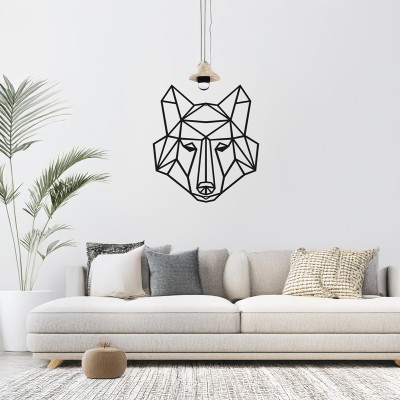 Διακοσμητικό τοίχου Wolfo pakooworld μαύρο μεταλλικό 40x0,15x40εκ