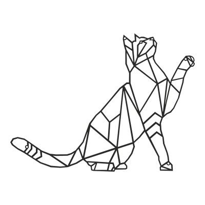 Διακοσμητικό τοίχου Cathy pakooworld μαύρο μεταλλικό 40x0,15x40εκ