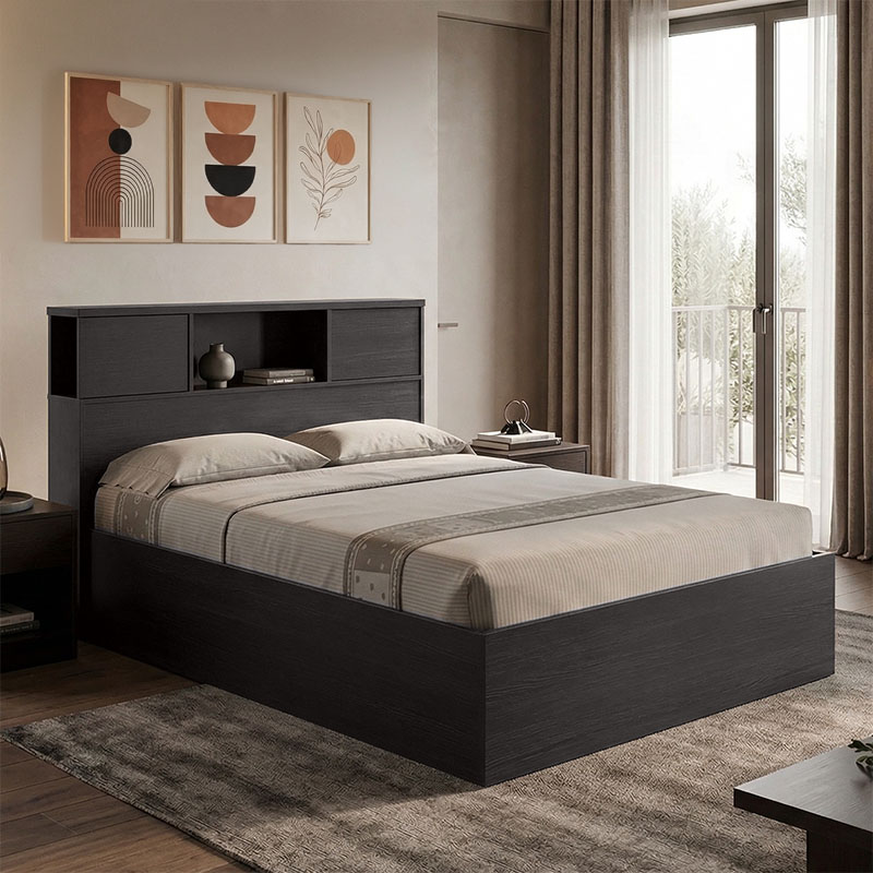 Κρεβάτι OLYMPUS pakoworld σε χρώμα wenge 120x200εκ