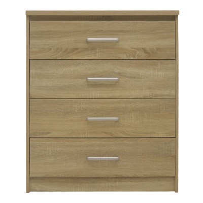 Συρταριέρα OLYMPUS pakoworld με 4 συρτάρια σε sonoma απόχρωση 80.5x40x95εκ