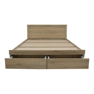 Κρεβάτι Olympus pakoworld με συρτάρι σε sonoma απόχρωση 150x200εκ