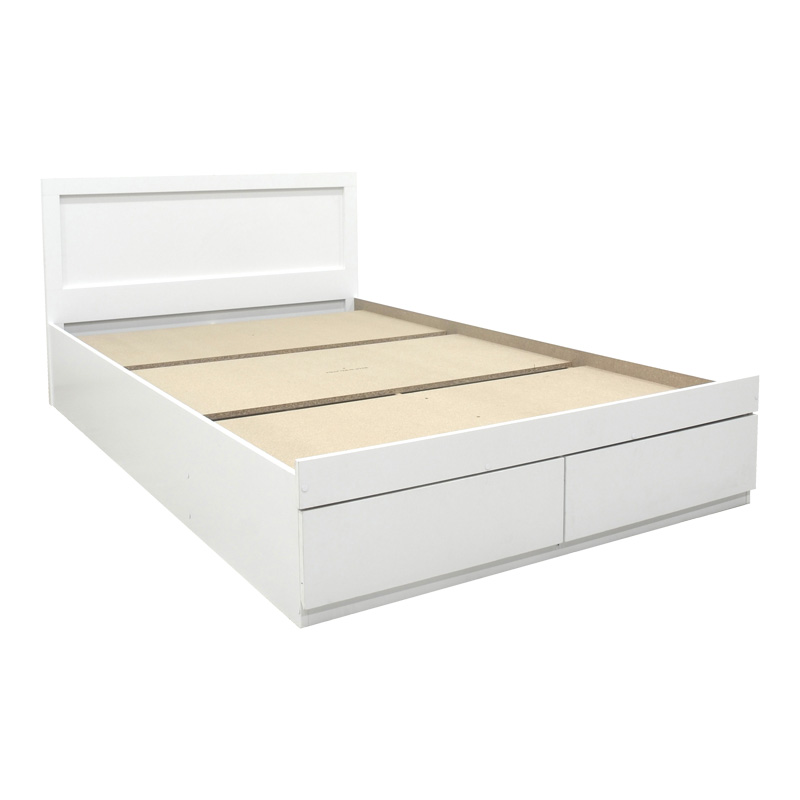 Κρεβάτι Olympus pakoworld με συρτάρι σε λευκή απόχρωση 100x200εκ