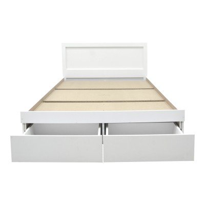 Κρεβάτι Olympus pakoworld με συρτάρι σε λευκή απόχρωση 100x200εκ