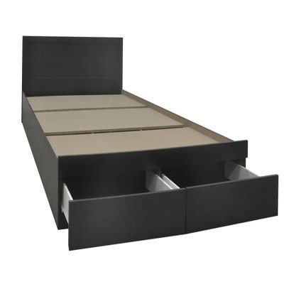 Κρεβάτι Olympus pakoworld με συρτάρι σε wenge απόχρωση 100x200εκ