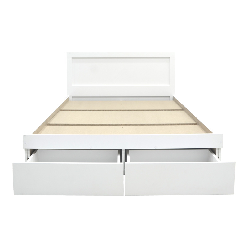 Κρεβάτι Olympus pakoworld με συρτάρι σε λευκή απόχρωση 150x200εκ