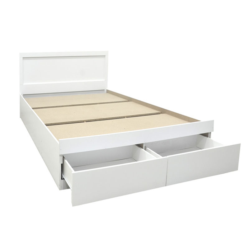 Κρεβάτι Olympus pakoworld με συρτάρι σε λευκή απόχρωση 120x200εκ