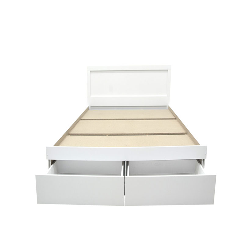 Κρεβάτι Olympus pakoworld με συρτάρι σε λευκή απόχρωση 120x200εκ