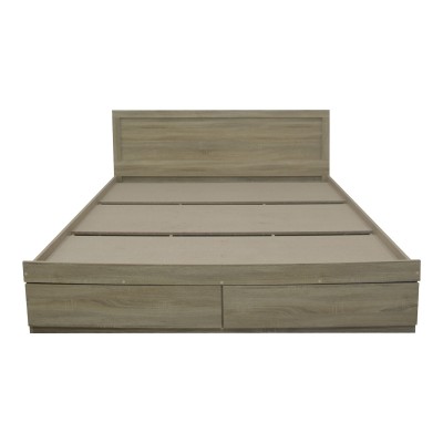 Κρεβάτι Olympus pakoworld με συρτάρι σε sonoma απόχρωση 160x200εκ