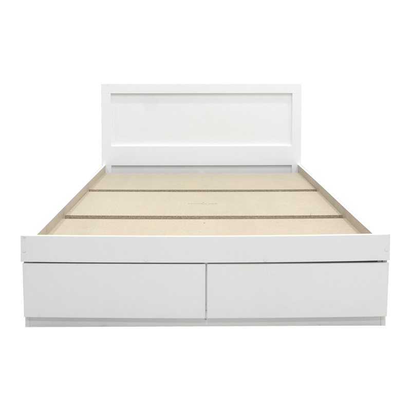 Κρεβάτι Olympus pakoworld με συρτάρι σε λευκή απόχρωση 160x200εκ