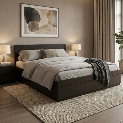 Κρεβάτι Olympus pakoworld με συρτάρι σε wenge απόχρωση 160x200εκ