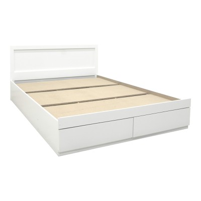 Κρεβάτι Olympus pakoworld με συρτάρι σε λευκή απόχρωση 140x200εκ