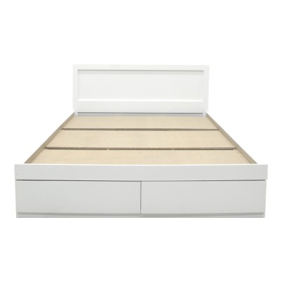 Κρεβάτι Olympus pakoworld με συρτάρι σε λευκή απόχρωση 140x200εκ