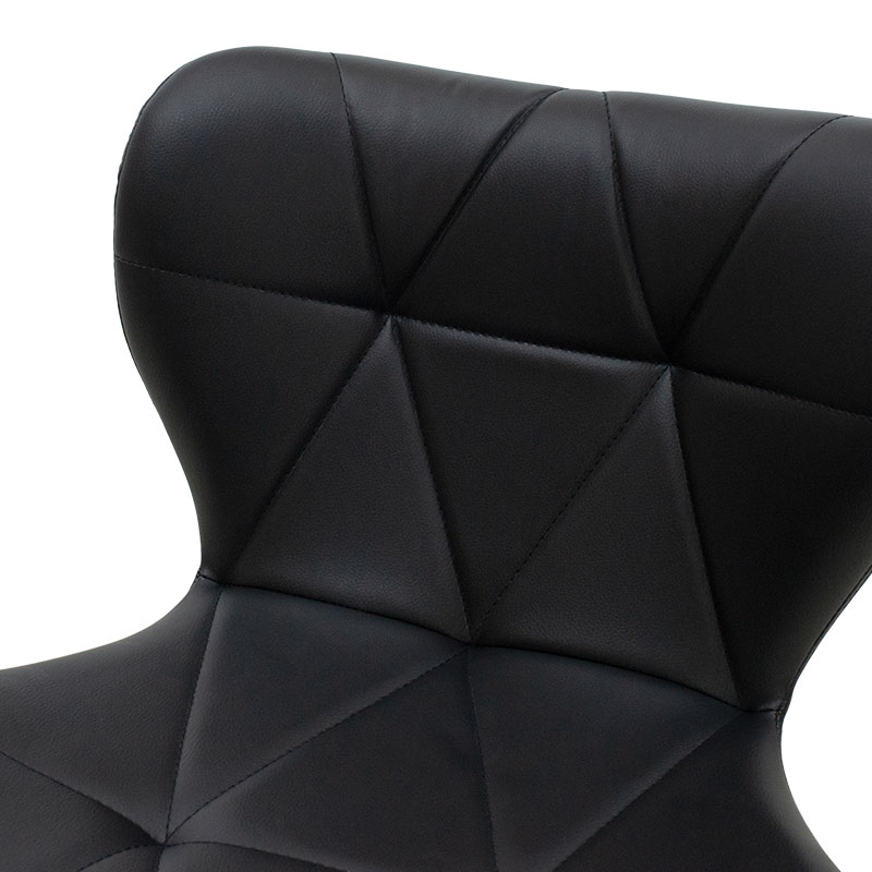 Σκαμπό μπαρ Coozy pakoworld πτυσσόμενο μεταλλικό μαύρο ματ με pu χρώμα μαύρο | 2 τμχ