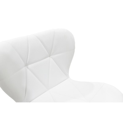 Σκαμπό μπαρ Coozy pakoworld pu σε λευκό χρώμα σκελετός χρωμίου | 2 τμχ