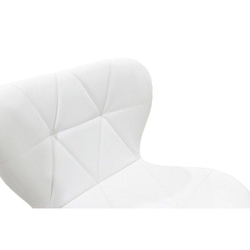 Σκαμπό μπαρ Coozy pakoworld pu σε λευκό χρώμα σκελετός χρωμίου | 2 τμχ