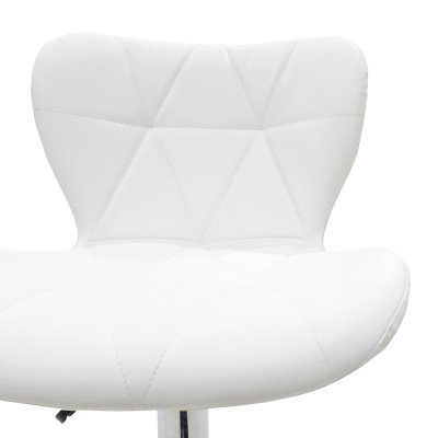 Σκαμπό μπαρ Coozy pakoworld pu σε λευκό χρώμα σκελετός χρωμίου | 2 τμχ