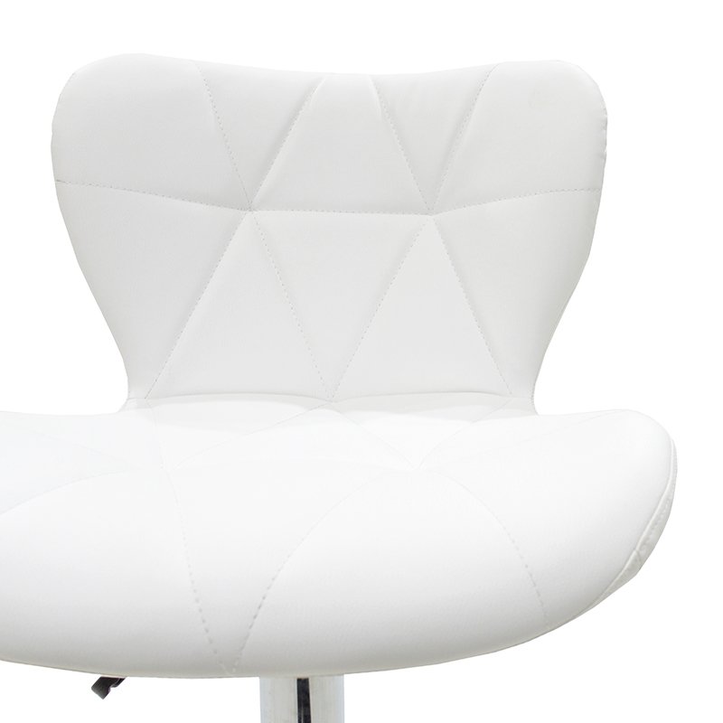 Σκαμπό μπαρ Coozy pakoworld pu σε λευκό χρώμα σκελετός χρωμίου | 2 τμχ