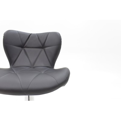 Σκαμπό μπαρ Coozy pakoworld pu σε μαύρο χρώμα σκελετός χρωμίου | 2 τμχ