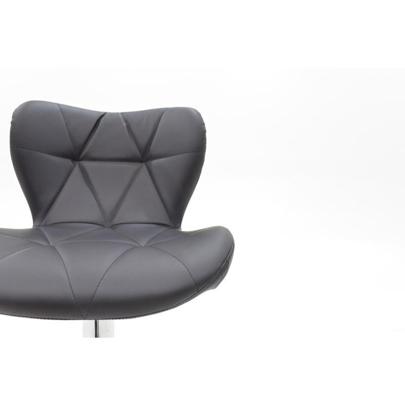 Σκαμπό μπαρ Coozy pakoworld pu σε μαύρο χρώμα σκελετός χρωμίου | 2 τμχ