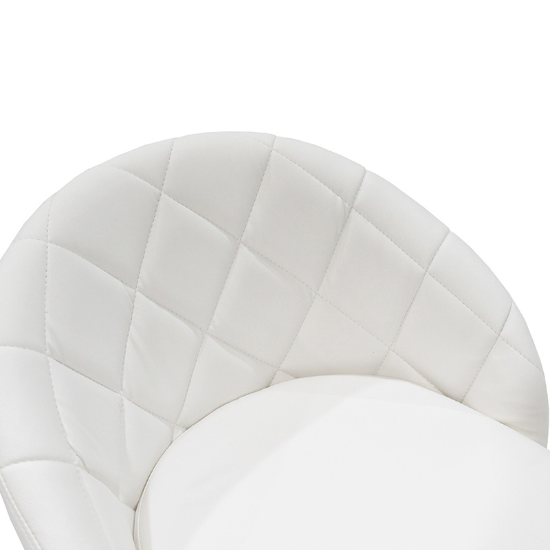 Σκαμπό μπαρ Balina pakoworld πτυσσόμενο λευκό pu-μέταλλο χρωμίου 52x53x109εκ | 2 τμχ