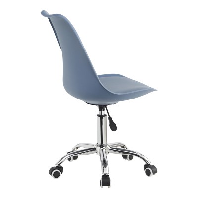 Καρέκλα γραφείου εργασίας Gaston II pakoworld pp-pu σε απόχρωση ανοιχτό μπλε 48x57x77-90εκ