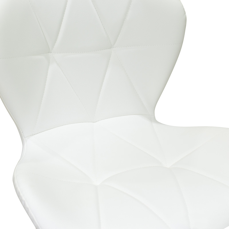 Σκαμπό μπαρ Coozy pakoworld πτυσσόμενο μεταλλικό μαύρο ματ με pu σε λευκή απόχρωση 46x47x90-112εκ | 2 τμχ