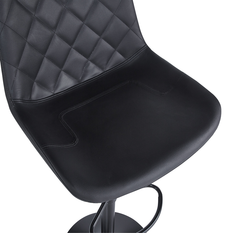 Σκαμπό μπαρ Libra pakoworld pu-μέταλλο σε μαύρη απόχρωση 49x55x115εκ | 2 τμχ