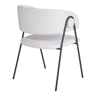 Πολυθρόνα Rachele I pakoworld μπεζ ύφασμα-πόδι μαύρο μέταλλο 52x65x79εκ | 4 τμχ