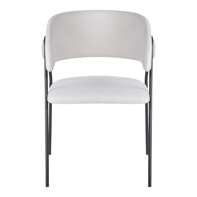 Πολυθρόνα Rachele I pakoworld μπεζ ύφασμα-πόδι μαύρο μέταλλο 52x65x79εκ | 4 τμχ