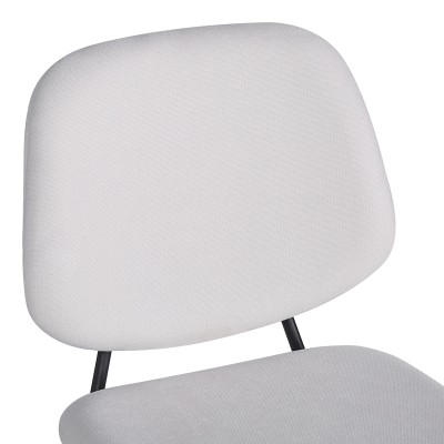 Καρέκλα Pietro I pakoworld μπεζ ύφασμα-πόδι μαύρο μέταλλο 45x55x82.5εκ | 4 τμχ