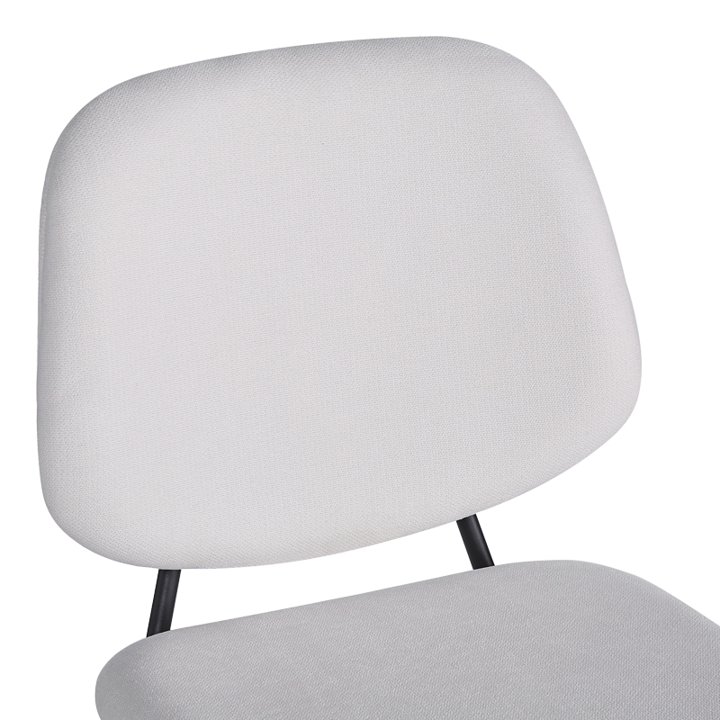 Καρέκλα Pietro I pakoworld μπεζ ύφασμα-πόδι μαύρο μέταλλο 45x55x82.5εκ | 4 τμχ