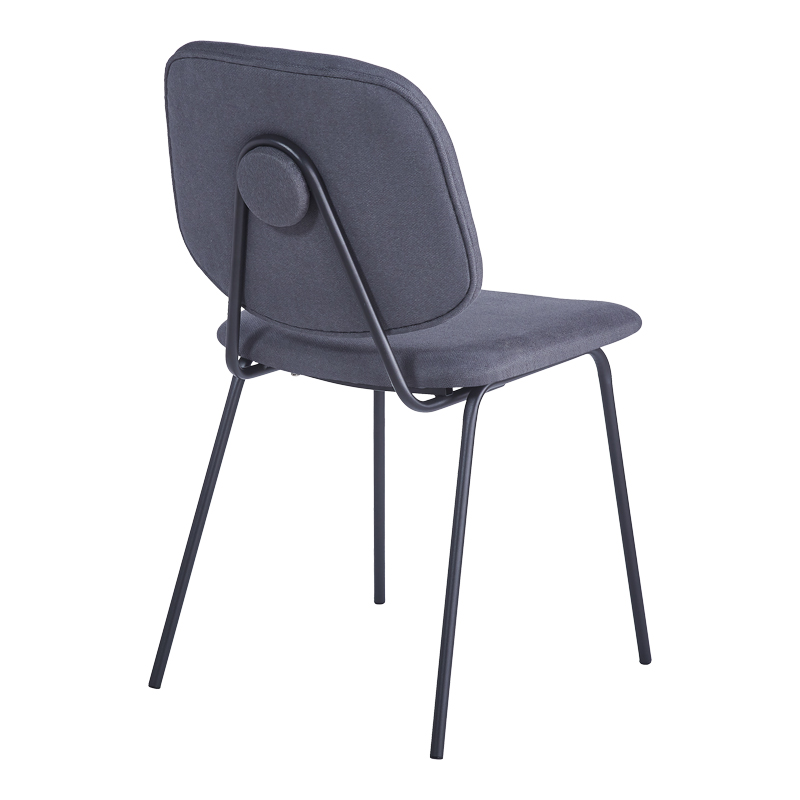 Καρέκλα Pietro I pakoworld ανθρακί ύφασμα-πόδι μαύρο μέταλλο 45x55x82.5εκ | 4 τμχ