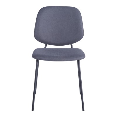 Καρέκλα Pietro I pakoworld ανθρακί ύφασμα-πόδι μαύρο μέταλλο 45x55x82.5εκ | 4 τμχ