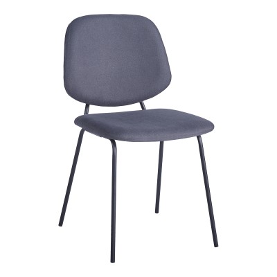 Καρέκλα Pietro I pakoworld ανθρακί ύφασμα-πόδι μαύρο μέταλλο 45x55x82.5εκ | 4 τμχ