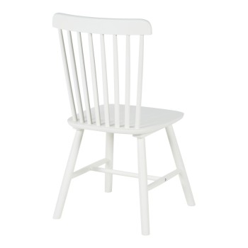 Καρέκλα Melia pakoworld rubberwood σε λευκή απόχρωση 45x51x87εκ | 4 τμχ