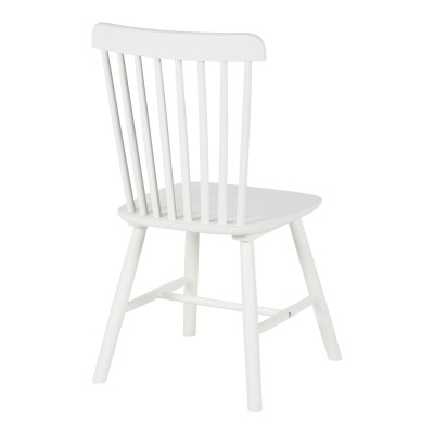 Καρέκλα Melia pakoworld rubberwood σε λευκή απόχρωση 45x51x87εκ | 4 τμχ