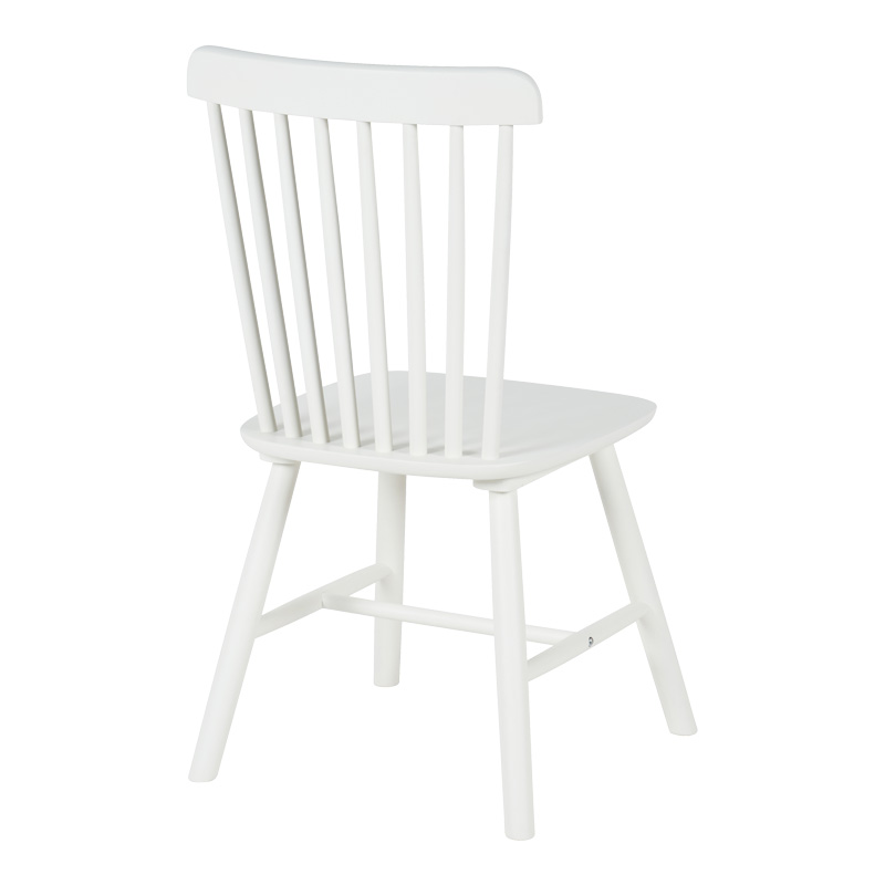 Καρέκλα Melia pakoworld rubberwood σε λευκή απόχρωση 45x51x87εκ | 4 τμχ