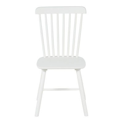 Καρέκλα Melia pakoworld rubberwood σε λευκή απόχρωση 45x51x87εκ | 4 τμχ