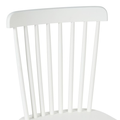 Καρέκλα Melia pakoworld rubberwood σε λευκή απόχρωση 45x51x87εκ | 4 τμχ