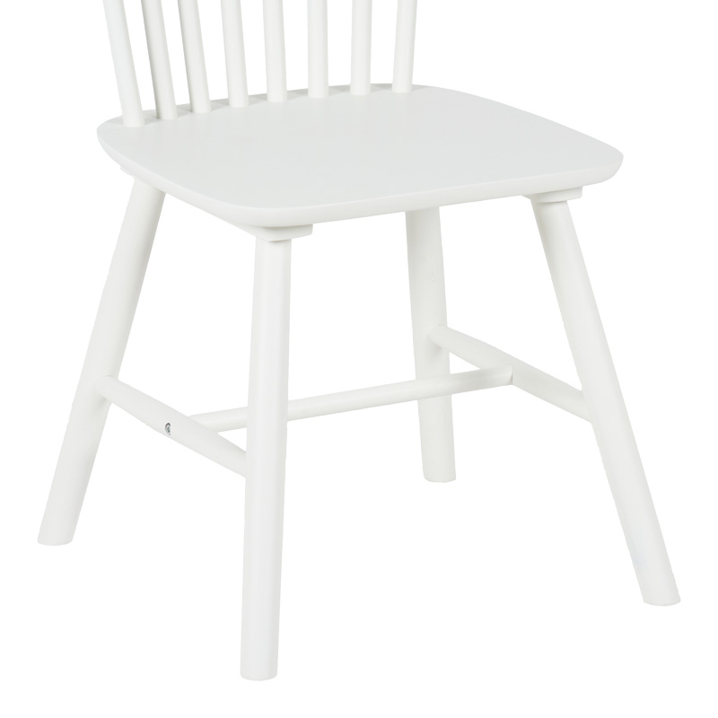 Καρέκλα Melia pakoworld rubberwood σε λευκή απόχρωση 45x51x87εκ | 4 τμχ