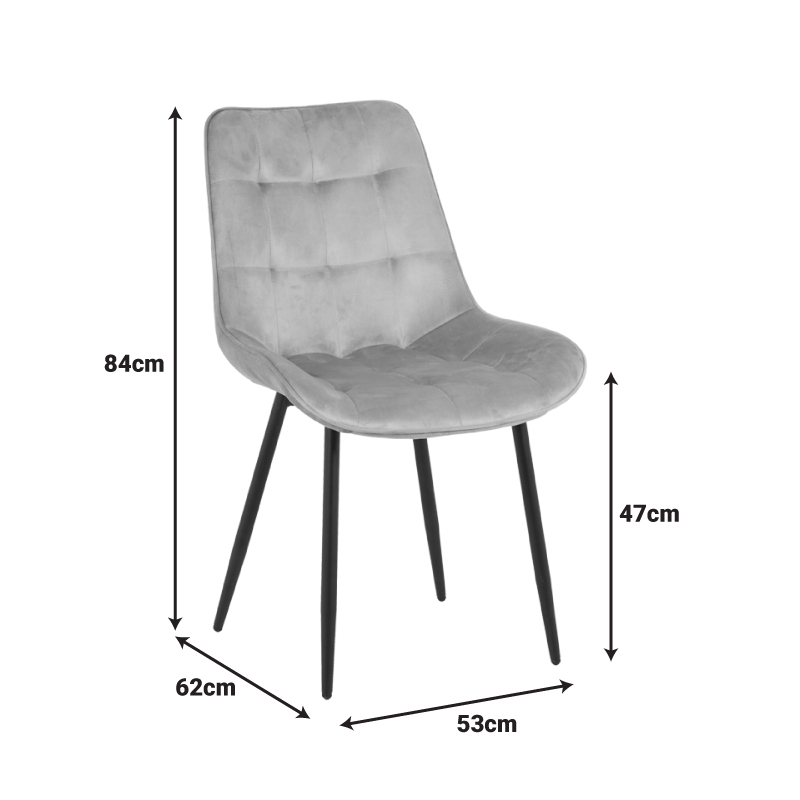 Καρέκλα Berne pakoworld βελούδο σε φυστικί απόχρωση 53x62x84εκ | 4 τμχ