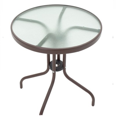 Tραπεζαρία Obbi-Watson pakoworld σετ 3τεμ καφέ μέταλλο-pe Φ60x70εκ