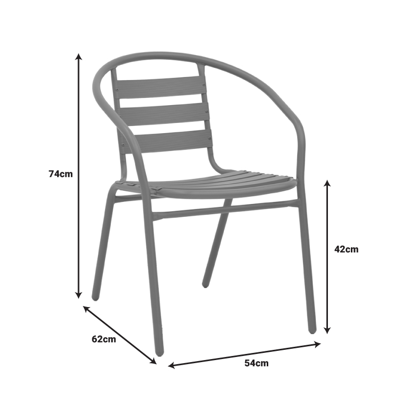 Πολυθρόνα Tade pakoworld μέταλλο σαμπανιζέ 54x58x73εκ
