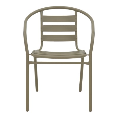 Πολυθρόνα Tade pakoworld μέταλλο σαμπανιζέ 54x58x73εκ