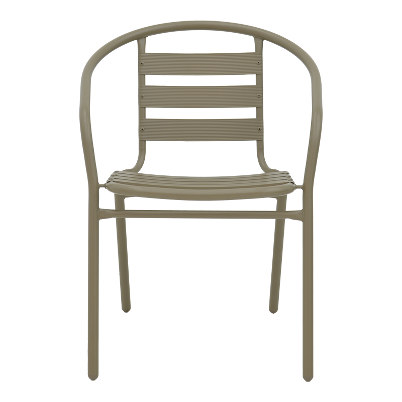 Πολυθρόνα Tade pakoworld μέταλλο σαμπανιζέ 54x58x73εκ